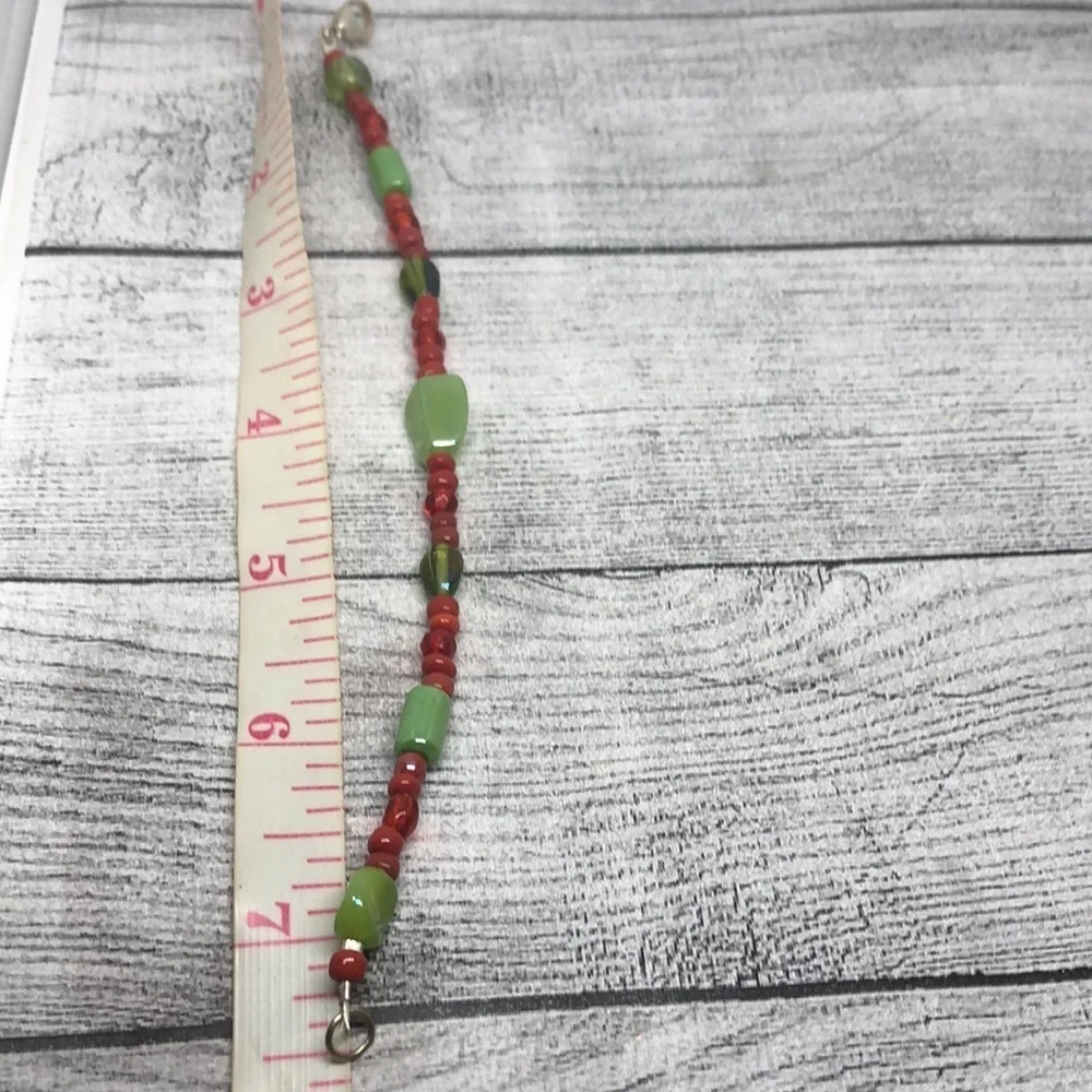 ARTISAN handcrafted handmade 925 sterling silver beaded bracelet boho layering.